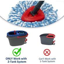 Spin Mop Replacement Head Base Compatible With EasyWring RinseClean 2 Tank Spin Mop System Rotating Mop Head Replacement - 1 - View 3