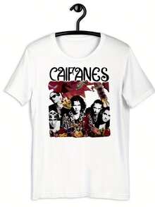 Camiseta Unisex con Gráficos Vintage de la Banda Caifanes Diablito para Hombre y Mujer, 100% Algodón, Suave, Esencial para Ropa Casual Urbana en Todas las Temporadas, Estilo Versátil para Todas las Temporadas, Uso Diario Asequible y Regalo Perfecto para Fans y Amigos - 220g - Negro - Ver 1