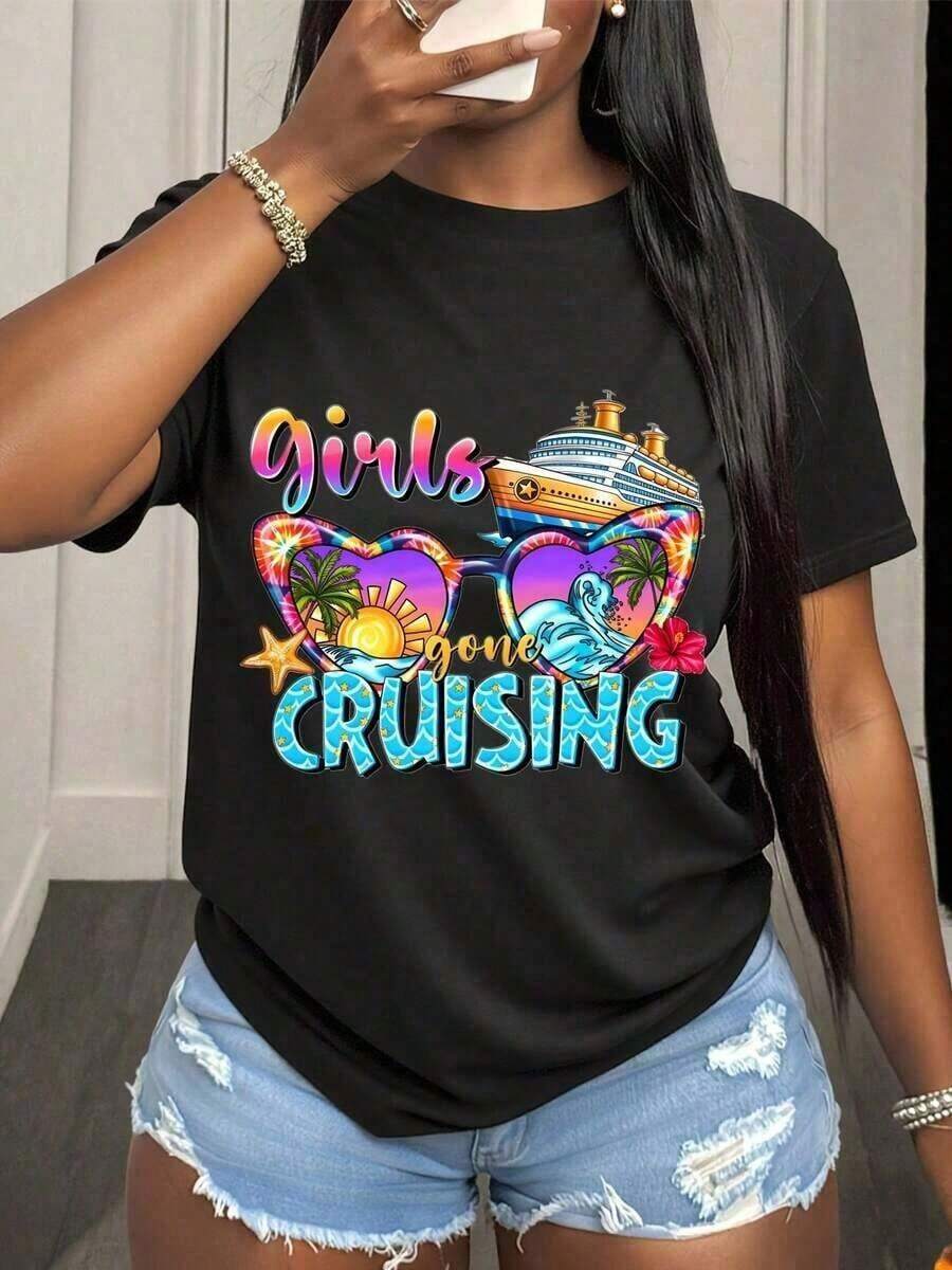 Short-Sleeve Sailing Together Bahamas Soft Making Memories Together Cruise Vacation T-Shirt Family Trip Souvenir Travel Enthusiasts Island Getaway Celebration Wear 100% Cotton - 1 - 查看 1