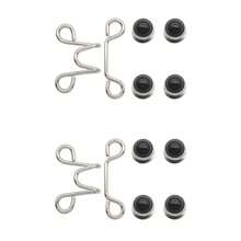2pcs No-Sew Adjustable Jeans Buttons - Reusable, Invisible Waistband Tightener For Pants & Clothes, Durable Metal - Black Pearl 2-piece Set - View 10