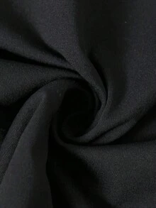 Camiseta negra holgada de manga corta con cuello redondo y estampado de ADN, estilo casual Y2K, para hombre y mujer. - Negro - Ver 3