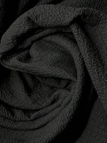 Camisa casual de vacaciones para mujer, diseño minimalista adecuado para el verano, blusa con estampado floral diminuto, camisa de verano para mujer, conjunto de vacaciones para mujer - Negro 2 - Ver 4
