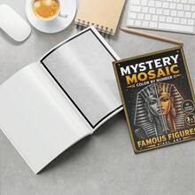 1pc Mystery Mosaic Coloring Book, Pixel Art Drawing Book, Black Background, Digital Painting, Dot-To-Dot Style Puzzles, Adult Leisure Entertainment, Stress Relief (Pens Not Included) - Single Piece - View 3