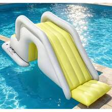 Tobogán inflable, piscina doméstica de PVC grueso, conjunto de tobogán y piscina, juguete antivuelco - A - Ver 10