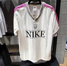 Nike Retro Color Block Soccer Jersey V-Neck T-Shirt For Women - Off-white/pink - View 5