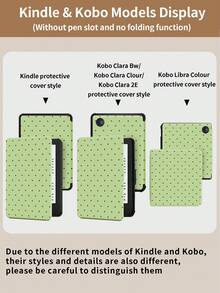 Kingsung Ốp máy tính bảng màu xanh Matcha nền nâu chấm bi, tương thích với iPad Air 8(M4)2026(11-inch), Air 8(M4)2026(11-inch), 9.7/10.2/10.5/10.9/12.9/Pro 11, thế hệ thứ 10, tương thích với Samsung Galaxy Tab S6 Lite 10.4-inch, tương thích với Kindle Paperwhite thế hệ thứ 12 2024, Kindle (thế hệ thứ 11) ra mắt năm 2022, bảo vệ chống rơi mềm mại, chân đế thông minh/tự động bật/tắt màn hình. - Nhiều màu - Xem 11