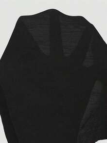 Swim Vcay Kimono de unicolor para mujer, estilo casual de vacaciones, para playa de verano - Negro - Ver 6