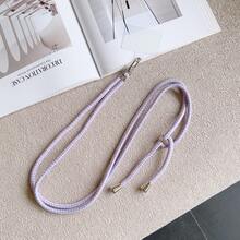 Cordón ajustable y universal de unicolor para teléfono, arnés desmontable unisex, collar de teléfono antiperidida duradero, arnés de teléfono multifuncional, longitud ajustable - Púrpura malva - Ver 2
