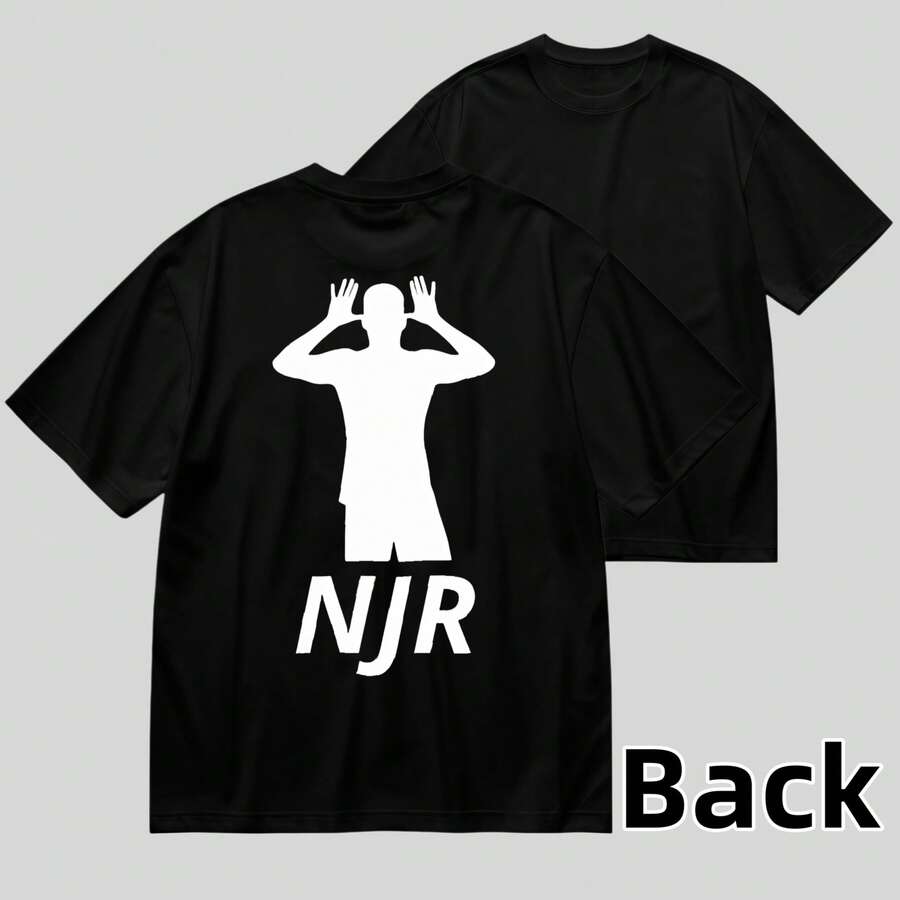 One Unisex, Loose-Fitting, Crew-Neck, Short-Sleeve T-Shirt (180gsm) Designed By Y2K Artists In The Bababask Style, Made From 100% Pure Cotton. These Casual And Versatile T-Shirts Are Suitable For Streetwear, Everyday Wear, Camping, Concerts, Hip-Hop, Rock, And Rap Events, And Feature Celebrity-Inspired Designs. Ideal For Festivals, Autumn, And Year-Round Wear. - 黑色10 - 查看 1