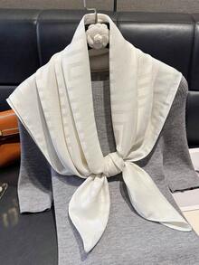 1条优雅几何图案印花方巾，多功能时尚头巾、披肩、防晒配饰，女士适用 - 彩色 - 查看 5