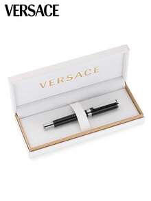 Versace Olympia Ballpoint Pen with Fine Tip,Twist Mechanism With Greca And Medusa Engraved,Stainless Steel - 圓形 - 查看 5