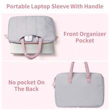 13-15.4 吋筆電保護套附手把，相容 MacBook Neo Air 13.3" 15.3"、11 代 (A16) 10 代 10.9 Air 5 Air 4 10.9 9 代 8 代 7 代 10.2 Pro 11 12.9 13，可愛便攜筆電保護套，中性款 - 查看 7