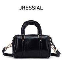 JRESSIAL 新款时尚波士顿枕形手提包，设计师品牌黑色真皮单肩包，拉链防盗，大容量轻便耐用，性价比高，适合通勤、购物、旅行、约会、聚会、外出等场合，也是一份很棒的礼物。 - 黑色 - 查看 10