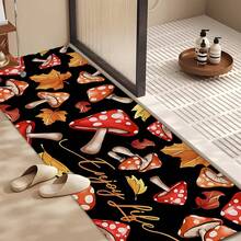 1pc Squirrel Pattern Printed Linen Kitchen Rug, Doormat, Bath Mat, Hallway Mat, 3D Printed Rectangle Carpet For Living Room, Bedroom, Corridor, Bathroom, Laundry Room - Polyester Rug For Indoor And Outdoor Home Decor - Multicolor - View 2