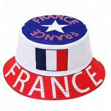 Summer Reversible Bucket Hat World Cup Flag Print Fan Hat Sun Protection UV Protection Flag Print Bucket Hat - Multicolor - View 7