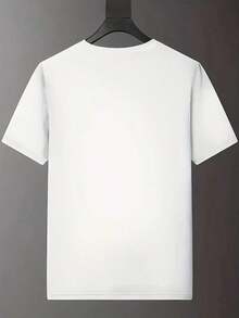 Short Sleeve T-Shirt With Fashion Graphic Print, Urban Style, Casual, Relaxed Fit, Casual Style For Everyday Wear, Simple, Fashionable, Comfortable And Breathable. - 白色的 - 查看 2