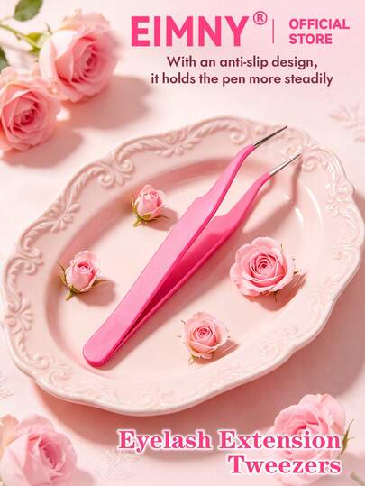 False Eyelash Tweezers ,Precision Tweezers For Lash Picking & Placing,Shaping Eyebrows, Removing Fine Hairs, Etc., Non-Slip Grip, Easy To Use, Suitable For Personal And Professional Beauty