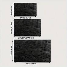 Rugs Living Room Large Rugs Bedroom Anti Skid Rug Shaggy Soft Rug For Living Room Bedroom Play Area Room Luxury Decorative - Black - View 9