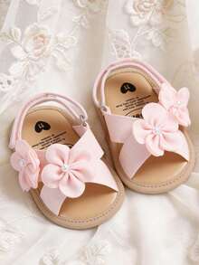 0-18 Months Infant White Sandals, Unisex Infant Girls Boys Summer Sandals, Quality Toddler Outdoor Beach Shoes - Pink - View 5