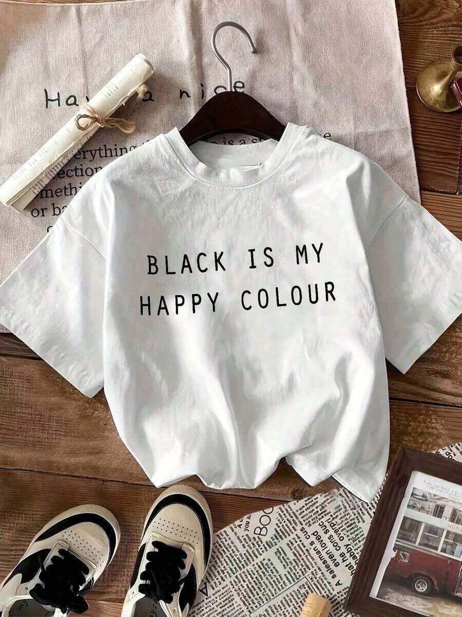 Tops de Verano 2026: Camiseta Estampada de Moda con Personalidad, Top Casual de Manga Corta para Mujer de Primavera y Verano, Camiseta de Moda con Cuello Redondo para Mujer, Ropa de Verano Holgada y Cómoda para Mujer 100% Cotton Blusas Bonito - Blanco - Ver 1
