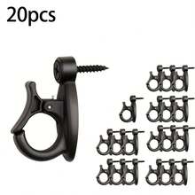 OHS 10pcs/20pcs Versatile Screw-In Hook For Hanging Lights, Plants, And Wind Chimes - Black - 10pcs - View 6
