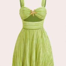 Women's Tie-Dye Metal Starfish Decor Hollow-Out Mini Dress, Vacation,Summer Dresses For Women, Beach Party Outfit For Women, Cute Outfits For Women , Hawaii Outfits Women , Brunch Outfits For Women ,Orange - Verde - Ver 11