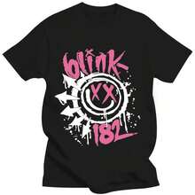 2024 Blink 182 Short Sleeve T-Shirt, Blink 182 One More Time T-Shirt, Clothing For Teens And Girls, T-Shirts For Boys And Girls, Clothing For Young Girls, Matching Family Sets, Anime Clothing, Gift For Boys And Girls, 100% Cotton. - 黑色 - 查看 5