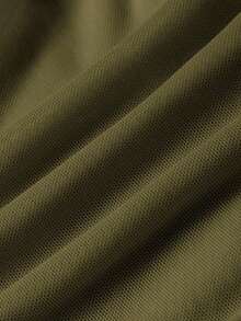 Top sin mangas para mujer con superposición de malla de unicolor, verde - Verde militar - Ver 4