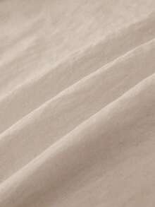 Blusa blanca elegante sin mangas, de cintura elástica y cuello suelto con cordón, de tejido texturizado, para mujer, para primavera/verano.Blusas y tops para mujer de cuello cerrado, blusas casuales y modernas para el verano - Caqui - Ver 5