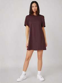 Vestido corto de mujer de unicolor para uso casual, diario y de fiesta - Granada - Ver 5