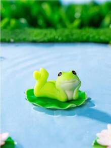 1pc Random Creative Frog Figurines, Dynamic Elements For Micro Landscape, Cute Desktop Room Decor - Animal - View 1