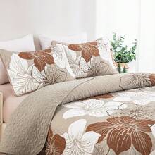 Juego de 3 piezas de edredón verde estilo bohemio, tamaño Queen. Colcha acolchada verde suave y ligera de microfibra para todas las estaciones (90" x 96"). Decoración para el hogar, regalo para el Día de la Madre. - Verde - Ver 6