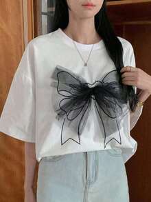 Camiseta de Mujer con Estampado de Moda - Blanco - Ver 9