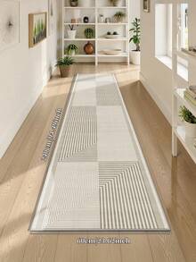 Faux Cashmere Area Rugs For Bedroom, Modern Minimalist Style, Cool Rugs Living Room, 1 Count Home Decor Carpet, Washable Runner Rug, Mat Home Decor For Kitchen, Bathroom, Dining, Fluffy And Simple, Create A Unique, Niche, And Cozy Vibe - Beige - View 11
