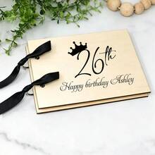 1 Album ảnh tùy chỉnh, cá nhân hóa với tên, chữ, tuổi, quà tặng sinh nhật, sổ lưu niệm, album ảnh thủ công tự làm, album gỗ bọc ruy băng, album tên và tuổi tùy chỉnh. - Nhiều màu - Xem 9