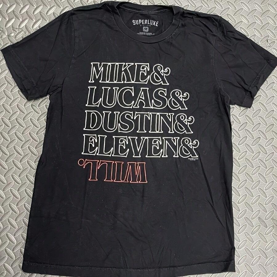 Strangers Thingss Character Names T-Shirt - Black TEE - Woman's Small - Black - View 1
