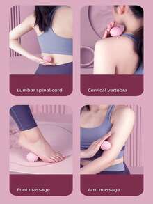 2pcs Fascia Massage Ball Set, Suitable For Full Body Massage. Made Of PVC Material, Ideal For Exercise Relaxation, Yoga Practice And Arch Support, Perfect For Yoga Enthusiasts And Fitness People. - Multicolor - View 5