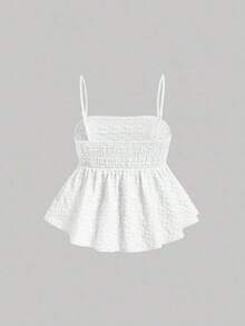 Top corto de campesina con bordado estilo vintage para mujer, verano, casual, boho, concierto country, rave, festival, western, brunch, playa, lindo, estilo hada, salir, tops bohemios, tops de fiesta, top negro, top de rave, top de camisola negr - Blanco - Ver 2