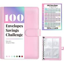 Bộ dụng cụ thử thách tiết kiệm bằng phong bì 100 chiếc, Sổ tay thử thách 100 phong bì, Bộ thử thách tiết kiệm 100 ngày bằng phong bì, Phương pháp tiết kiệm đơn giản và thú vị, Sổ lập kế hoạch ngân sách, Sổ gửi tiền. - Một kích cỡ phù hợp cho tất cả - Xem 11
