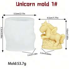 3D独角兽翅膀硅胶蜡烛模具,可爱3D小马硅胶模具,适用于香薰蜡烛、手工皂、树脂浇铸、石膏、DIY工艺品、家居装饰,是蜡烛制作爱好者的独特礼物 - Unicorn - 查看 12