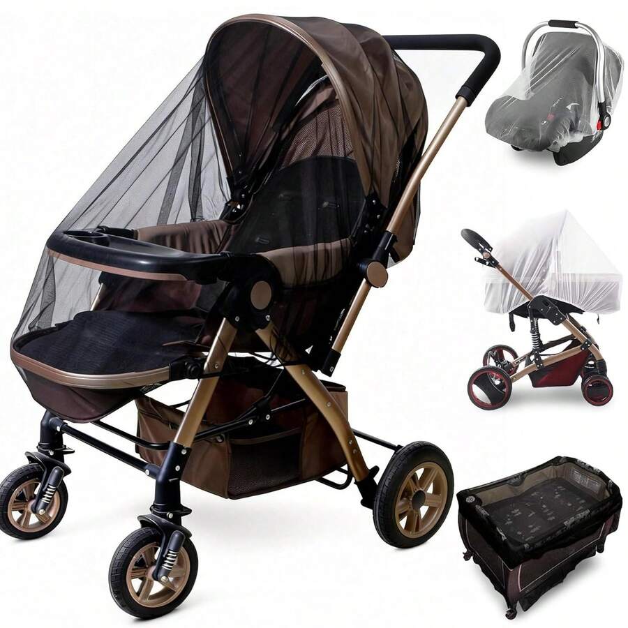 1pc Baby Stroller Mosquito Net, Suitable For Strollers, Cribs, And Portable Mini Cots. A Must-Have For Summer