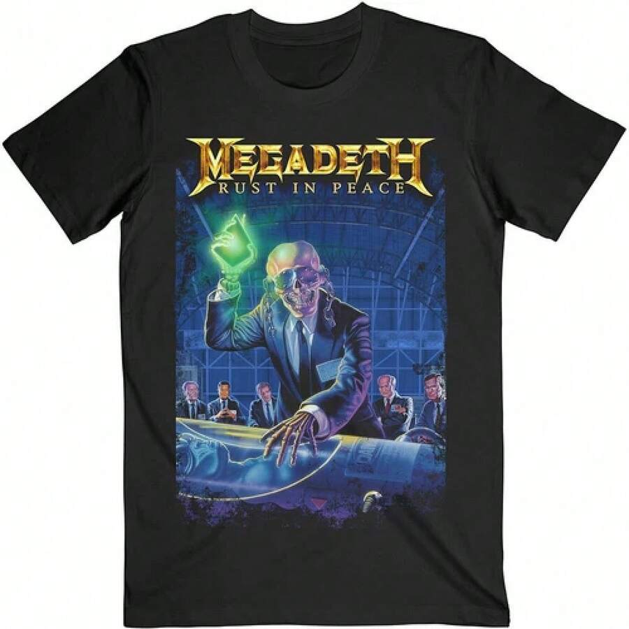 Unisex T-shirt, Mode, Lös Passform, Bomulls-T-shirt, Herr Rock Metal Svarta T-shirts för män, Herrkläder, Herroutfit, Herrskjorta, Herrartiklar, Vardagsklänningar för kvinnor, Damset, Eleganta blusar, Dam-T-shirts, Damklänning - Svart - Visa 1
