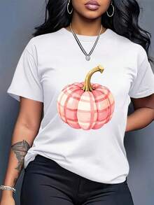 Women's T-Shirt - Lightweight, Loose Fit, Round Neck, Sheer, Casual Everyday Shirt, Essential For Spring And Summer, Women's T-Shirt, Summer Clothes, T-Shirt With Vibrant Print, Comfortable For Everyday Wear, Women's T-Shirt, Summer Clothes, T-Shirt With Vibrant Print, Comfortable For Everyday Wear, Comfortable Everyday Clothes. - 白色 - 查看 2