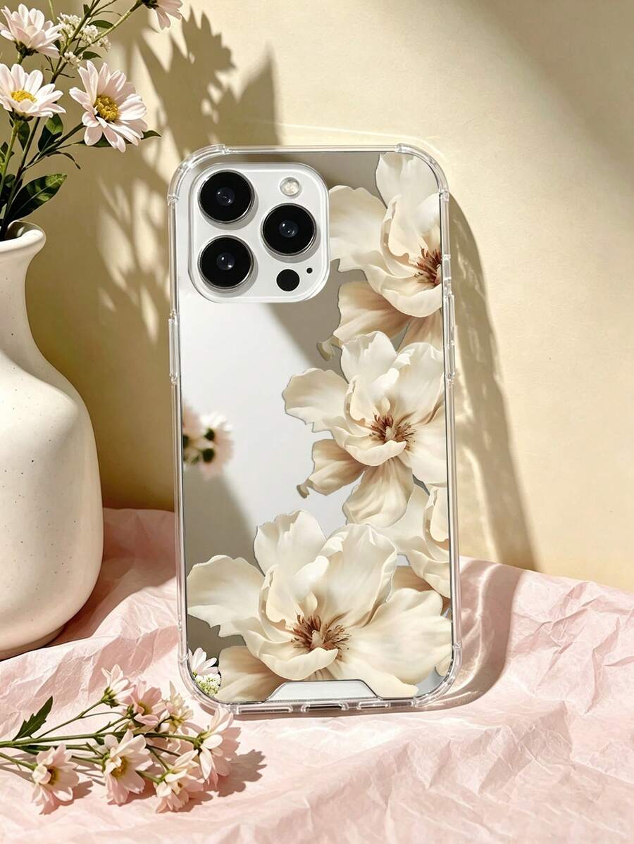 Ốp điện thoại họa tiết hoa mộc lan vẽ mực, tương thích với iPhone 13/15/16/17pro/17/14/17/15pro/15 Plus/15 Promax/7plus/8plus/X/Xs Max/Xr/11pro/12pro/13pro/14pro/12mini/13mini/11promax/12promax/13promax/14promax/14plus/17pro Max/17Air/6/6s Plus/7/8/16Pro/16plus/16promax/Se2/17promax và tương thích với Samsung. Ốp bảo vệ chống rơi tráng gương cho Galaxy/A54/A14/A12/A13/A15/A32/A33/A24/A52S/S20/S21/S22/S23/S24/S23Plus/S24ultra/S25/A15/A33/A23/A07/A17/S26/A56/A57 - Nhiều màu - Xem 1
