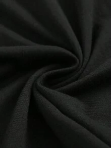 Camiseta de manga corta para mujer con estampado de perros, "La vida es mejor gracias a los perros", camiseta casual negra de cuello redondo, elástica, lavable a máquina, adecuada para primavera/verano/otoño. - Negro - Ver 2