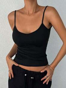 Camiseta sin espalda para mujer - Negro 2 - Ver 2