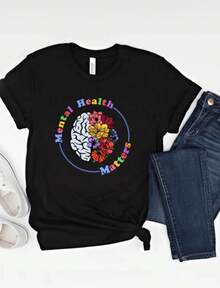 Camiseta Unisex de Asesor de Salud Mental - Negro 4 - Ver 6