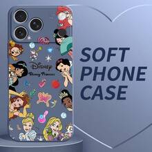 Disney 手機殼－白雪公主、艾莎與愛麗絲：可愛少女風卡通設計，適用於 iPhone 18 Pro、18 Pro Max、17 Pro Max、16 Pro、17 Air、17 Pro、16 Plus、16 Pro Max、15 Pro、15 Pro Max、15 Plus、14 Plus、14 Pro Max、14 Pro、12 Pro、13 Pro Max、13 Pro、13、12 Pro Max、11 Pro、11 Pro Max、XS Max、XS、XR 與 X，防震軟殼－矽膠/TPU 保護殼 - 淺灰紫 - 查看 2