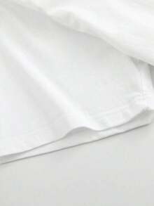 NUEVA CAMISETA 100% ALGODÓN | Esta elegante camiseta de algodón para mujer con cuello redondo presenta un diseño sencillo con estampados de letras y dibujos animados. Cómodo y transpirable, - Blanco - Ver 3