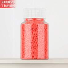 2.6mm Sundymot Fuse Beads, 3000PCS+ Red Series Individual Packaging, Bottle Contained Storage, Prevent Spilling, DIY Pendant Keychain, Jewelry Making Craft Supplies, Graduation, Back To School, Christmas, Party, Birthday Gift, Multi-Color 2.6mm Fuse Bead Refill Kit - 2.6mm Puzzle Beads - View 31